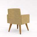 Ver imagem 3 de Cadeira Estofada Poltrona para Sala Quarto – Balaqui Decor Cor:Capuccino