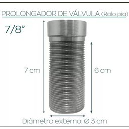 Prolongador Válvula 7/8 Ideal para Cubas Premium Inox 60mm - 6