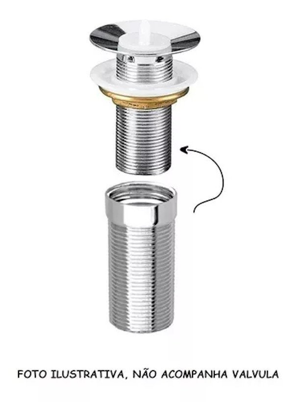 Prolongador Válvula 7/8 Ideal para Cubas Premium Inox 60mm - 5