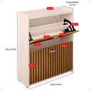Ver mais imagens de Sapateira Vertical 12 Pares Calçados Multiuso 2 Portas Basculantes Hall de Entrada Quarto Closet - o