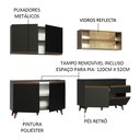 Ver imagem 5 de Armário de Cozinha Completa 240cm Preto/Rustic Reims Madesa 01