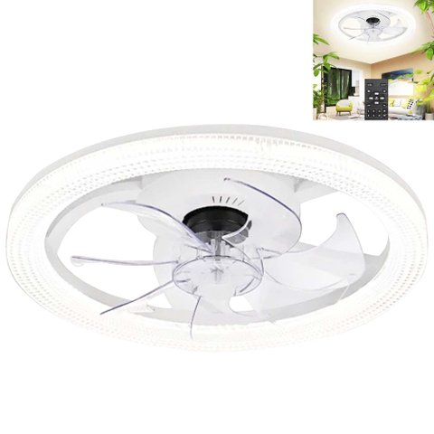 Ventilador Lustre Lampada de Teto Luxo Grande Led Ajustável Quarto Casa Controle 3 em 1 Apartamento 
