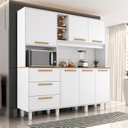 Ver imagem 1 de Kit de Armários para Cozinha MDP 6 Portas 3 Gavetas Yescasa Branco