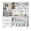Ver imagem 3 de Kit de Armários para Cozinha MDP 6 Portas 3 Gavetas Yescasa Branco
