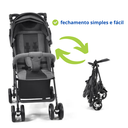 Ver imagem 2 de Carrinho Bebe Passeio Dobrável Reclinável Travel System Infantil Multikids