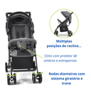 Ver imagem 5 de Carrinho Bebe Passeio Dobrável Reclinável Travel System Infantil Multikids