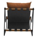 Ver imagem 3 de Poltrona Decorativa Turim Base Aço Preto Recouro Black Poliéster Terracota - Nexta Casa