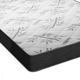 Colchão de Casal Kairo Eps D33 138x188x19 Preto e Branco Bambu Portobel Preto com Branco - 2