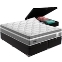 Ver imagem 1 de Cama Box Baú e Colchão Berlim Molas Ensacadas Queen Probel: Preto