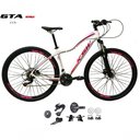 Ver imagem 1 de Bicicleta Aro 29 Ksw Mwza Feminina Kit 2x9 Sunrun Disco K7 11/36 Pedivela 24/38d com Trava - Branco/