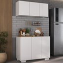 Ver imagem 2 de Kit Armário de Cozinha Aéreo e Balcão 3 Portas Multimóveis Mp2169 Branco