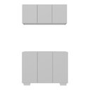Ver imagem 5 de Kit Armário de Cozinha Aéreo e Balcão 3 Portas Multimóveis Mp2169 Branco