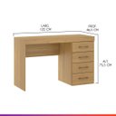 Ver imagem 3 de Mesa de Escritório Escrivaninha com Gavetas 120x75cm MDP Carvalho 0711 Prime