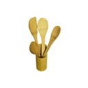 Ver imagem 4 de Kit de 4 Colheres de Bambu com Copo - Elegância e Sustentabilidade na Sua Cozinha! Nc Caieiras