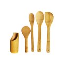 Ver imagem 2 de Kit de 4 Colheres de Bambu com Copo - Elegância e Sustentabilidade na Sua Cozinha! Nc Caieiras