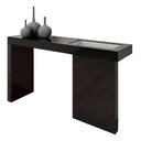 Ver imagem 4 de Aparador Sala Alto Padrão Vidro Preto e Bandeja Espelhada