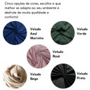 Ver imagem 5 de Cabeceira Estofada Cama Box Casal com Led Splend 140 Cm:veludo Bege