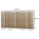 Ver imagem 3 de Cabeceira Estofada Cama Box Casal com Led Splend 140 Cm:veludo Bege