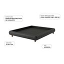 Ver imagem 3 de Cama Box Casal Base Bipartida Nami Corano Estrutura em Madeira Preto Nexta Casa 156cm