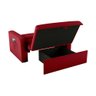 Sofá Cama Daiane 2 Lugares com Baú Veludo Maserati Vermelho Matrix - 4