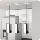 Ver imagem 4 de 3 Pendentes Industrial Inox Quadrado Moderno Luminária Elg