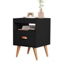 Ver imagem 1 de Kit 02 Mesas de Cabeceira Sal- Preto