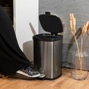 Ver imagem 3 de Lixeira Brinox Frame 12L com Balde e Pedal Aço Inox Escovado