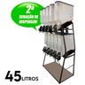 Dispenser 10 Módulos 45 Litros ou 20 Kilos Armazenamento Ração Grãos Cereais 2 Geração Preto - 4
