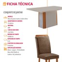 Ver imagem 7 de Mesa de Jantar Isadora 120cm Tampo MDF Vidro Canto Copo com 4 Cadeiras Aline