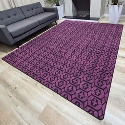 Tapete Carpete Sala Quarto Elegante Geométrico 1,50 X 2,00 - Cor Rosa - 4