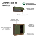 Ver imagem 4 de Conjunto Gabinete para Banheiro 80cm 3 Portas Rustic/Verde Vik Madesa 02