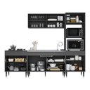 Ver imagem 5 de Armário Cozinha Modulada Completa com Pia Inclusa 251,5cm Milano Multimóveis MCR2469 Grafite