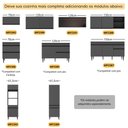 Ver imagem 7 de Armário Cozinha Modulada Completa com Pia Inclusa 251,5cm Milano Multimóveis MCR2469 Grafite