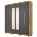 Ver imagem 1 de Guarda Roupa Casal 218cm com Espelho Bolty Nature/alasca V02 - Mpozenato
