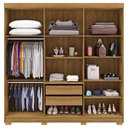 Ver imagem 5 de Guarda Roupa Casal 218cm com Espelho Bolty Nature/alasca V02 - Mpozenato