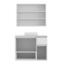 Ver imagem 3 de Conjunto Gabinete de Banheiro 80cm Aurora com Espelheira e Cuba Branca Mdp Faema