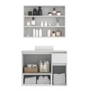Ver imagem 4 de Conjunto Gabinete de Banheiro 80cm Aurora com Espelheira e Cuba Branca Mdp Faema
