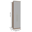 Ver imagem 4 de Modulo 2 Portas Setiba 245cm com Prateleiras Rimo Carvalho/fendi