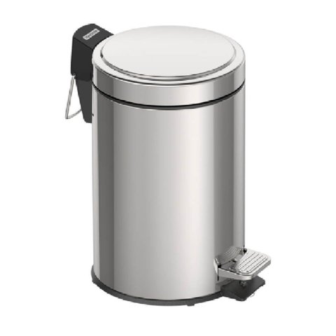 Lixeira em Aço Inox com Pedal 3 Litros - 94538103 - Tramontina Lixeira Aco Inox C/pedal 3lts Tramont