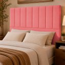 Ver imagem 1 de Cabeceira Estofada Elen Moderna para Quarto Cama Box Casal 140 cm Tecido Suede Rosê