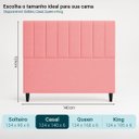 Ver imagem 4 de Cabeceira Estofada Elen Moderna para Quarto Cama Box Casal 140 cm Tecido Suede Rosê
