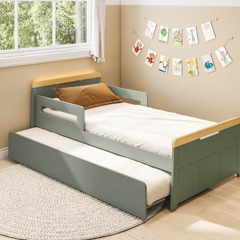 Bicama Infantil com Led e Grades de Proteção Petit Casatema MadeiraOriginals