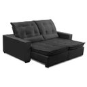 Ver imagem 3 de Sofa Retratil Reclinavel 2 Lugares 2,80m Atlantis Veludo Grafite Lansofbr Lansof Brasil