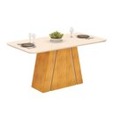 Ver imagem 1 de Mesa de Jantar Retangular Tampo Chanfrado 170x90cm Gabi Cedro Off White- Mabe Magazine