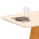 Ver imagem 4 de Mesa de Jantar Retangular Tampo Chanfrado 170x90cm Gabi Cedro Off White- Mabe Magazine