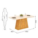 Ver imagem 5 de Mesa de Jantar Retangular Tampo Chanfrado 170x90cm Gabi Cedro Off White- Mabe Magazine