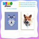 Ver imagem 3 de Kit 02 Placas Mdf Lobo e Raposa Decoração Parede 28,7x22