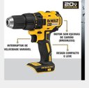 Ver imagem 4 de Parafusadeira Furad 1/2 pol, 20V, Brushles Baterias 2 Oah Carregador e Maleta Dc Dewalt