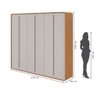 Guarda-roupa Casal Loop 6 Portas 6 Gavetas Amêndoa/off White - Móveis Lopas - 4