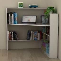 Biblioteca Organizadora 100% Mdf Sala Livros Mesa Escritório - 3